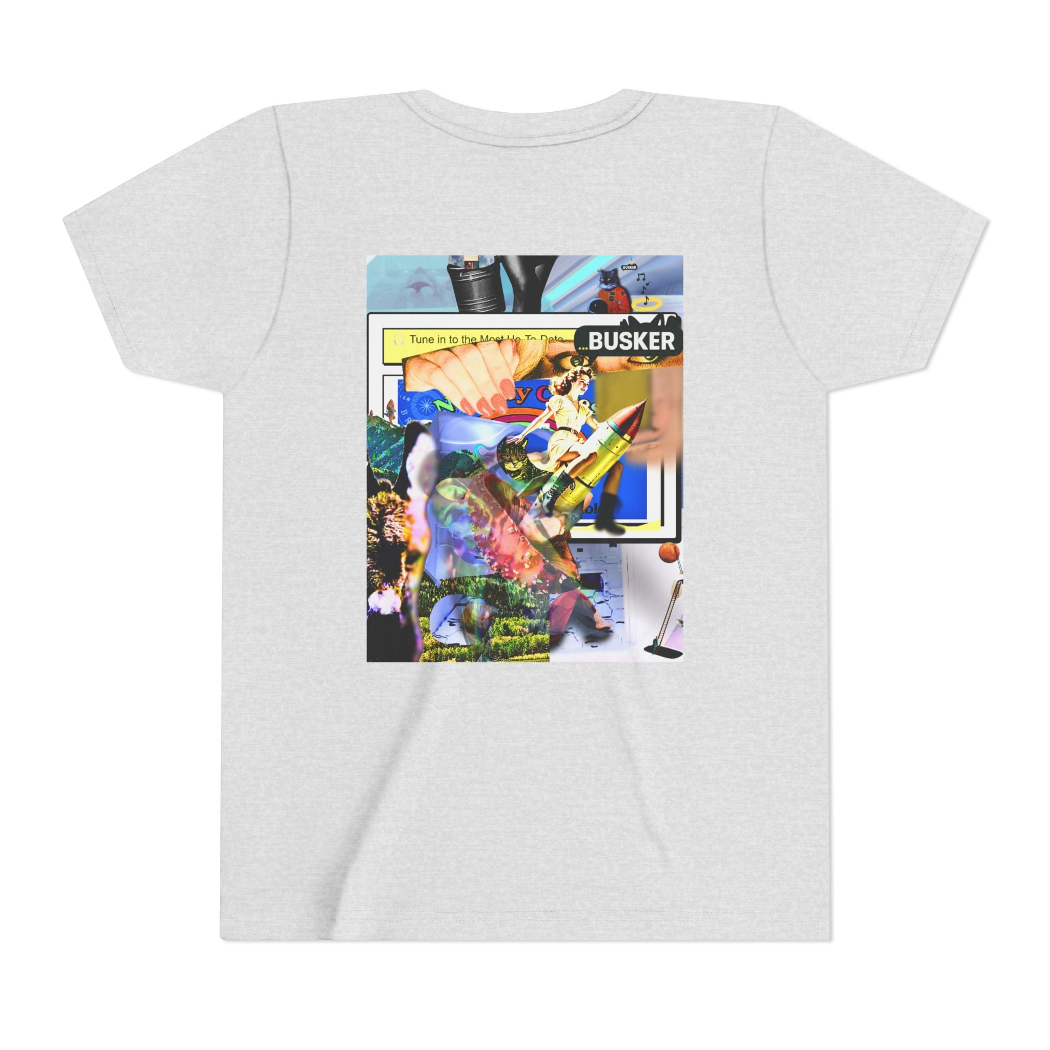 Colorful Youth Short Sleeve Tee - "Busker" Graphic Art Top