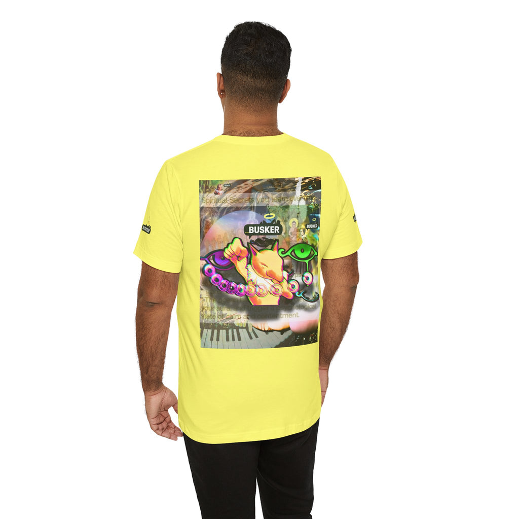 Vibrant Busker Art Tee for Creative Souls