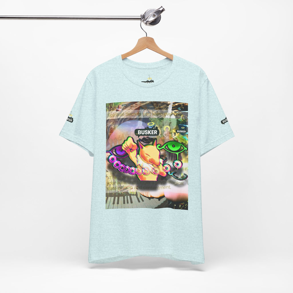 Vibrant Busker Art Tee for Creative Souls