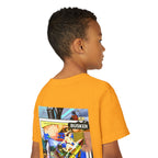 Colorful Youth Short Sleeve Tee - "Busker" Graphic Art Top