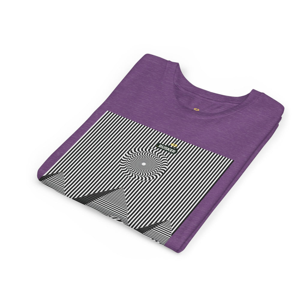 Stylish Youth Tee with Sunset Geometric Design, Summer Apparel, Kids Fashion, Gift for Birthdays, Fun Casual Wear, Graphic Tee