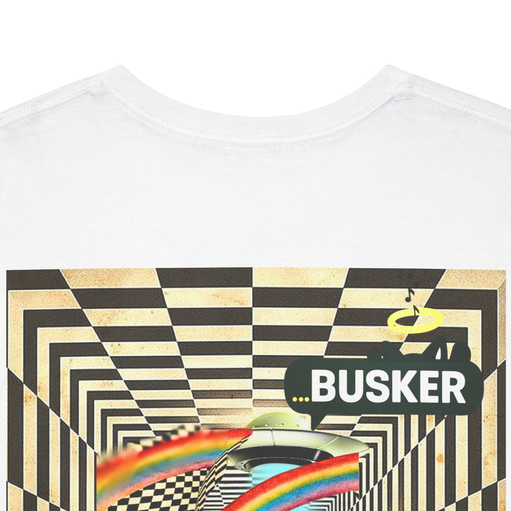 Retro Busker Graphic Tee - Unisex Heavy Cotton