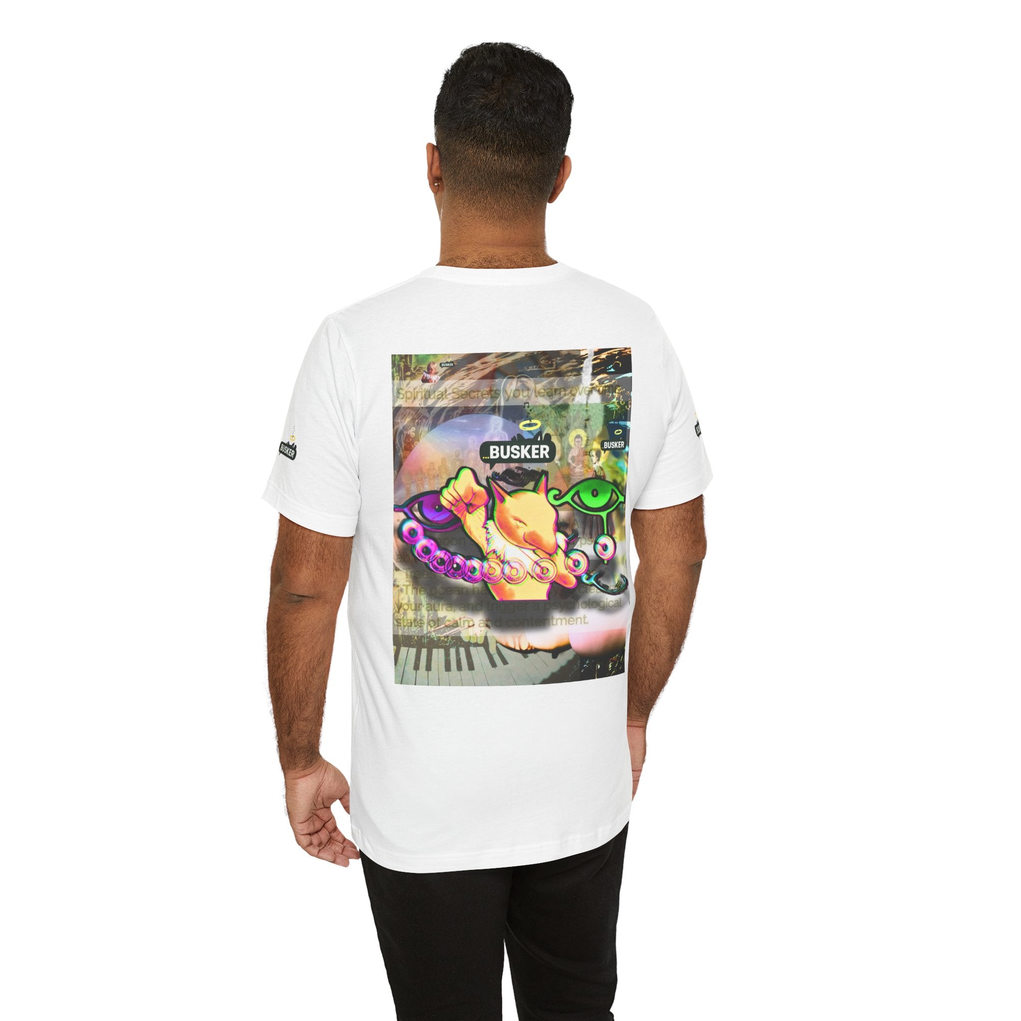 Vibrant Busker Art Tee for Creative Souls