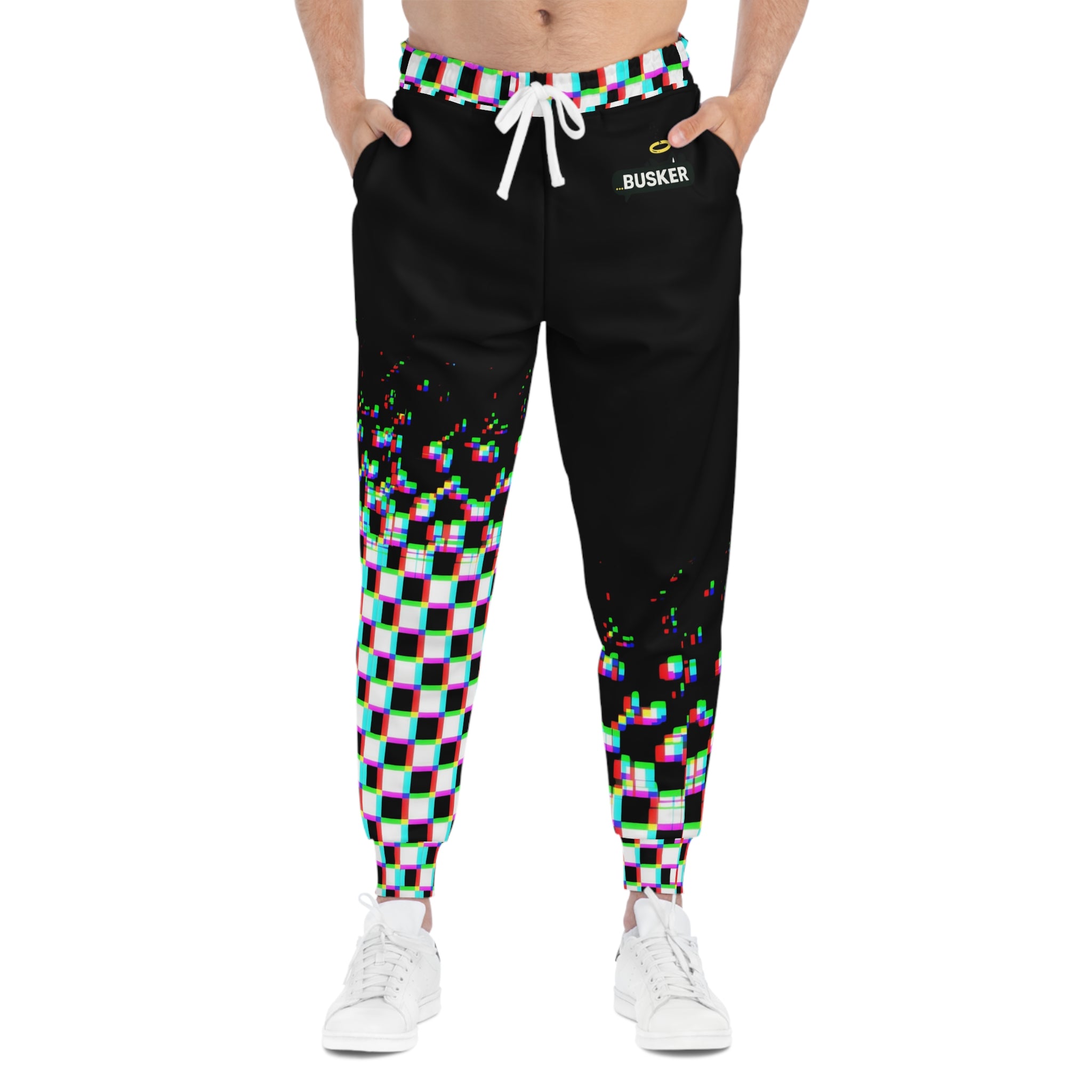 Trendy Athletic Joggers - Colorful Checkerboard Print, Comfort Wear for Athletes, Gifts for Fitness Lovers, Jogging Pants, Festival Fashion