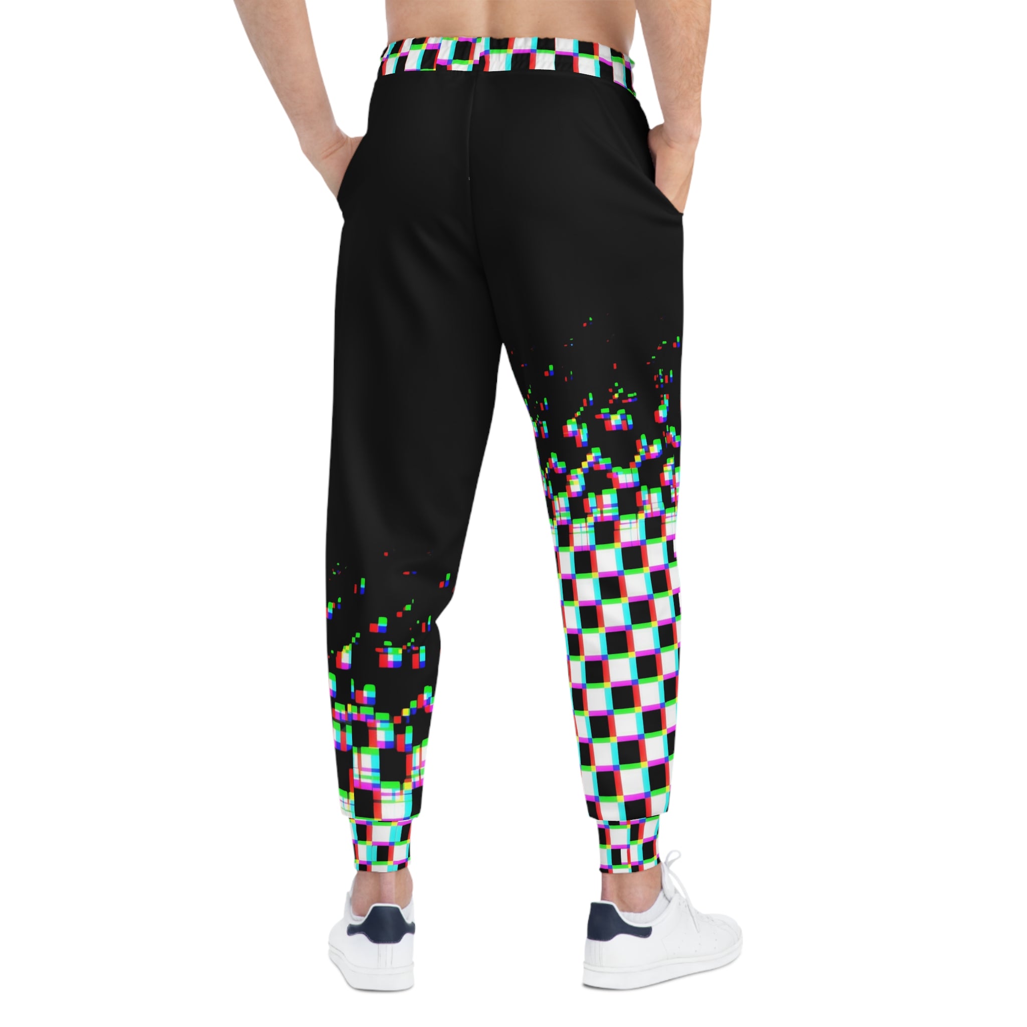 Trendy Athletic Joggers - Colorful Checkerboard Print, Comfort Wear for Athletes, Gifts for Fitness Lovers, Jogging Pants, Festival Fashion