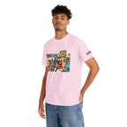 Artistic Unisex Heavy Cotton Tee - Vibrant Busker Design
