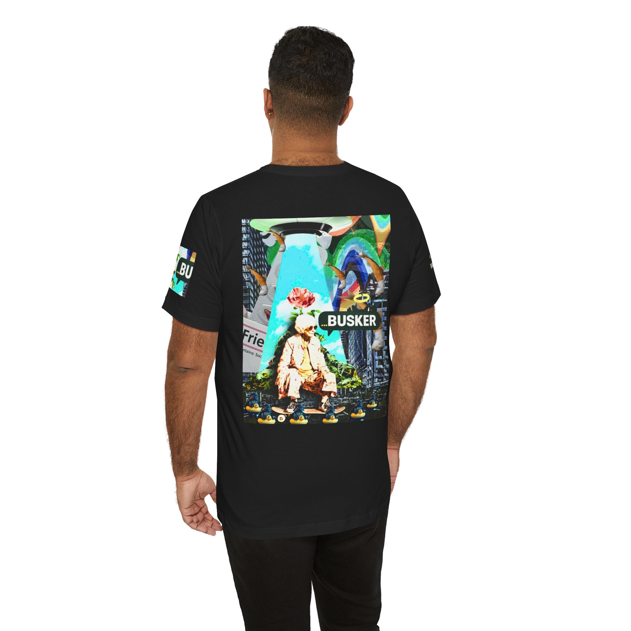 Street Art Busker Tee - Unisex Graphic Short Sleeve Shirt