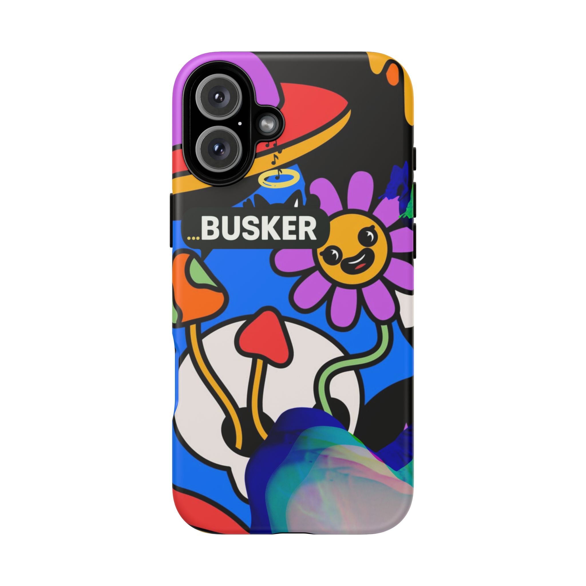 Colorful Phone Case, Cute Phone Accessories, Gift for Music Lovers, Fun Tech Gear, Unique Floral Design Case