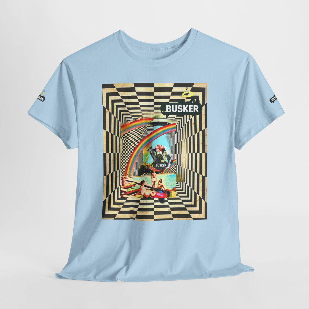 Retro Busker Graphic Tee - Unisex Heavy Cotton