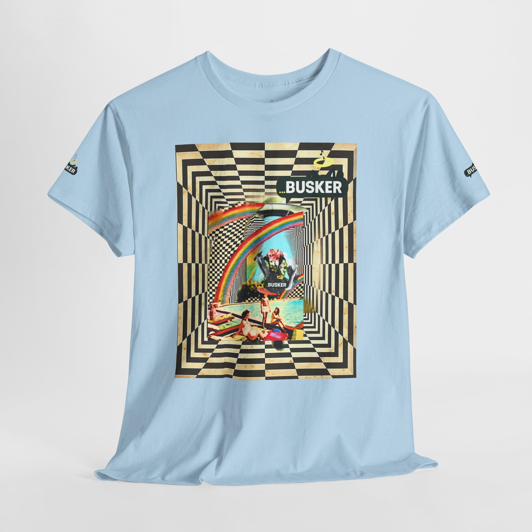 Retro Busker Graphic Tee - Unisex Heavy Cotton