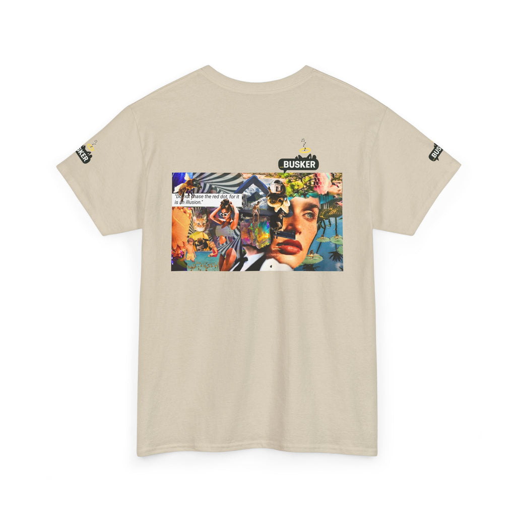 Artistic Unisex Heavy Cotton Tee - Vibrant Busker Design