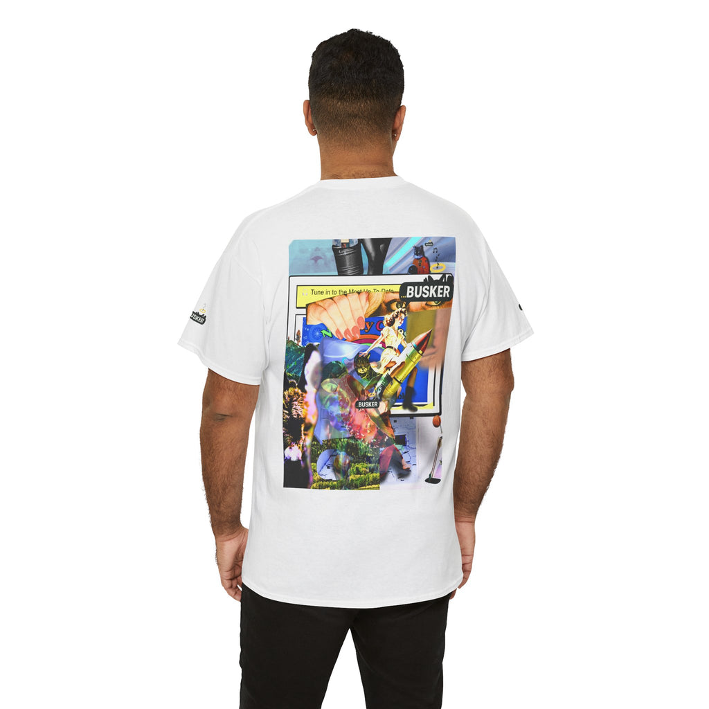 Cool Graphic Unisex Heavy Cotton Tee - 'Busker' Design