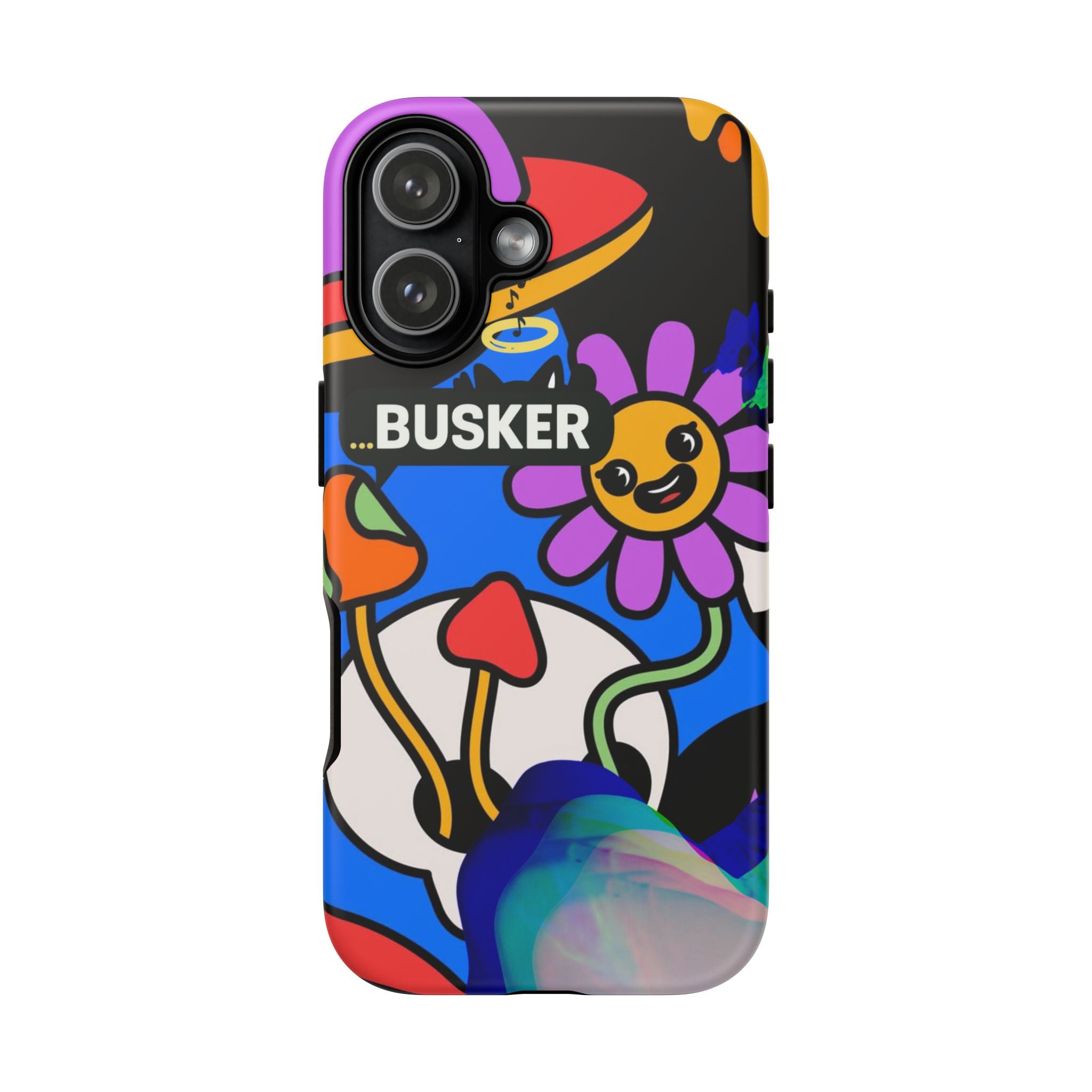 Colorful Phone Case, Cute Phone Accessories, Gift for Music Lovers, Fun Tech Gear, Unique Floral Design Case