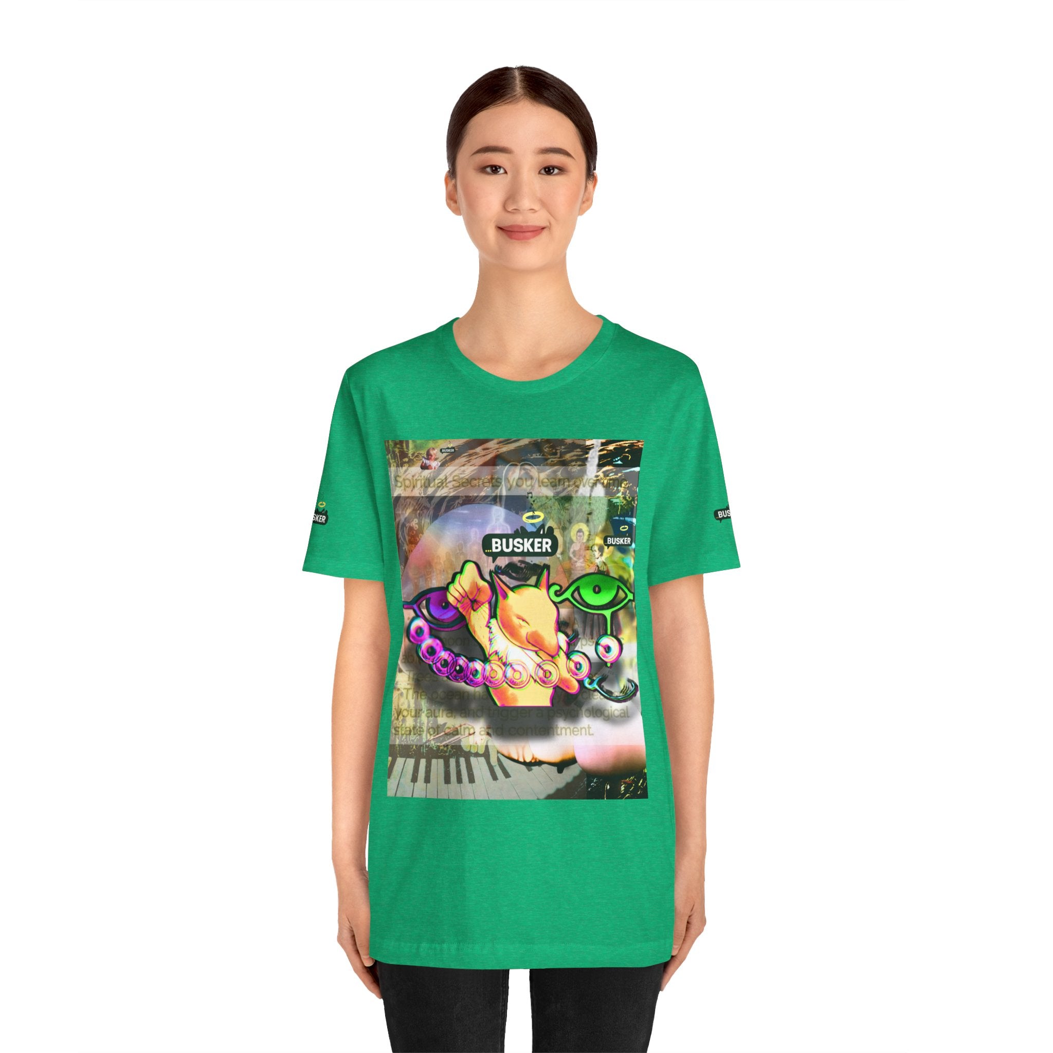 Vibrant Busker Art Tee for Creative Souls