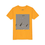 Stylish Youth Tee with Sunset Geometric Design, Summer Apparel, Kids Fashion, Gift for Birthdays, Fun Casual Wear, Graphic Tee