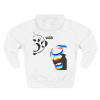 Colorful Busker Fleece Hoodie, Music Lover Hoodie, Street Performer Apparel, Cozy Fashion, Gift for Musicians, Art Enthusiast Clothing