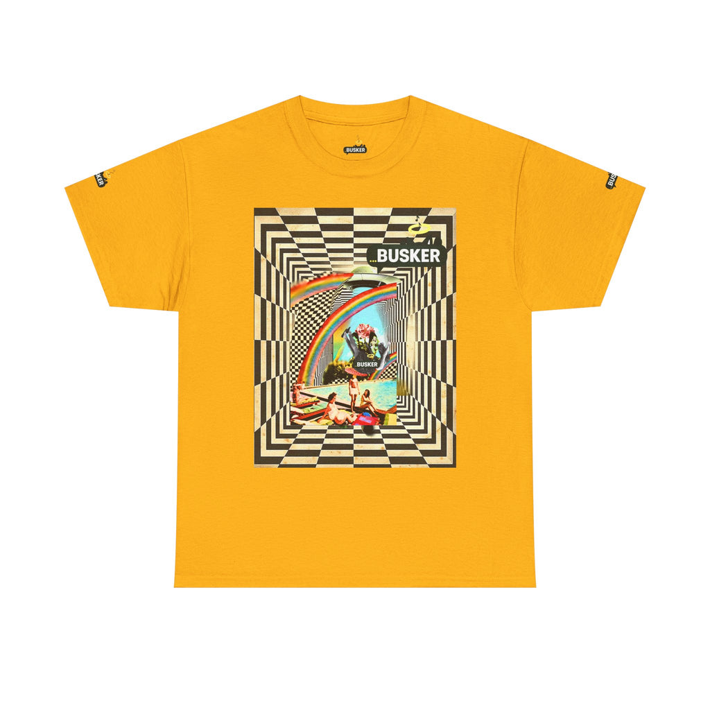Retro Busker Graphic Tee - Unisex Heavy Cotton