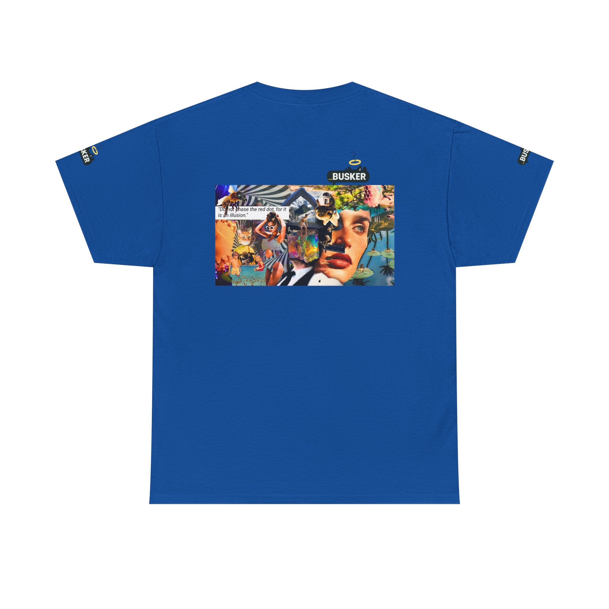 Artistic Unisex Heavy Cotton Tee - Vibrant Busker Design