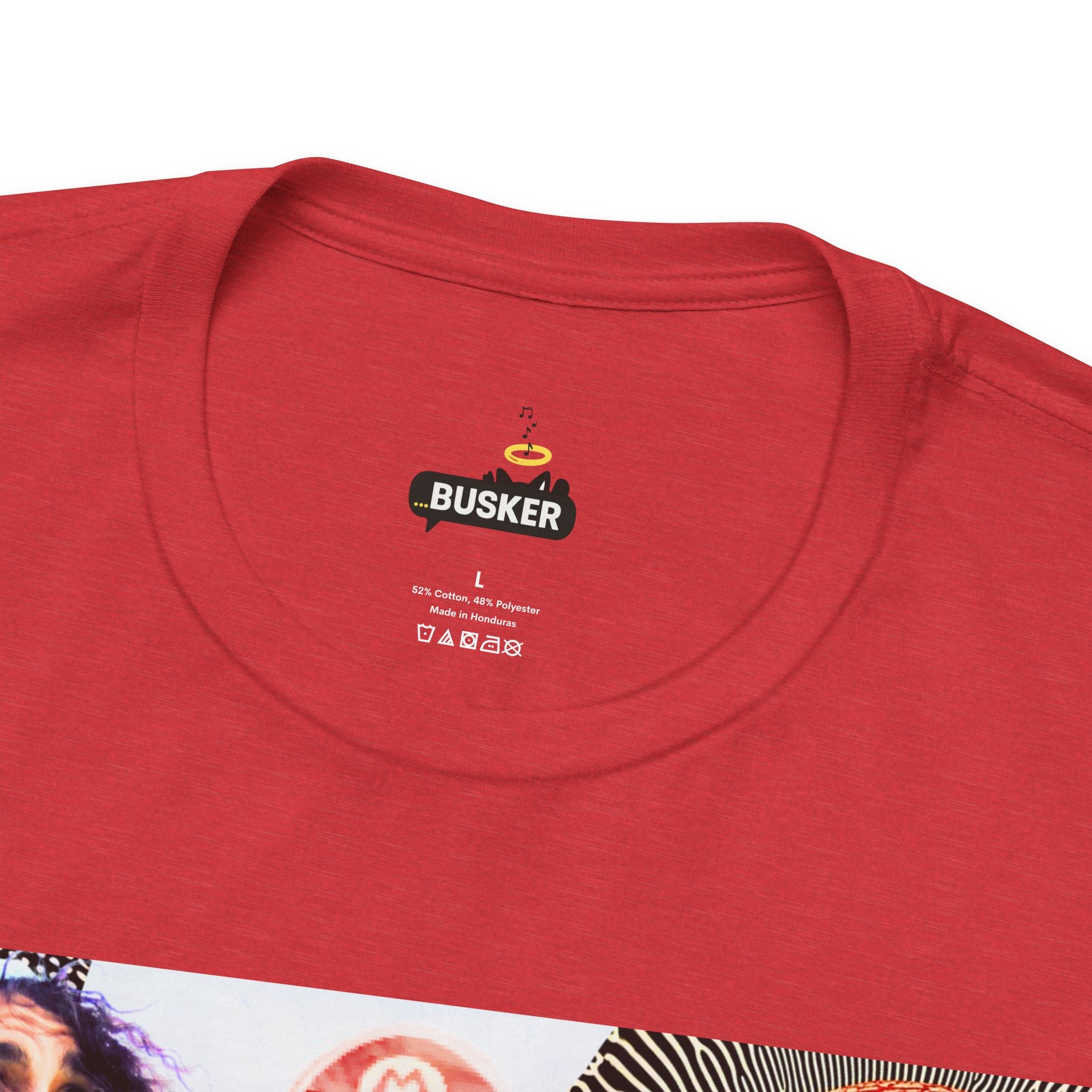 Busker Vibe Unisex Tee - Music & Art Collage Design