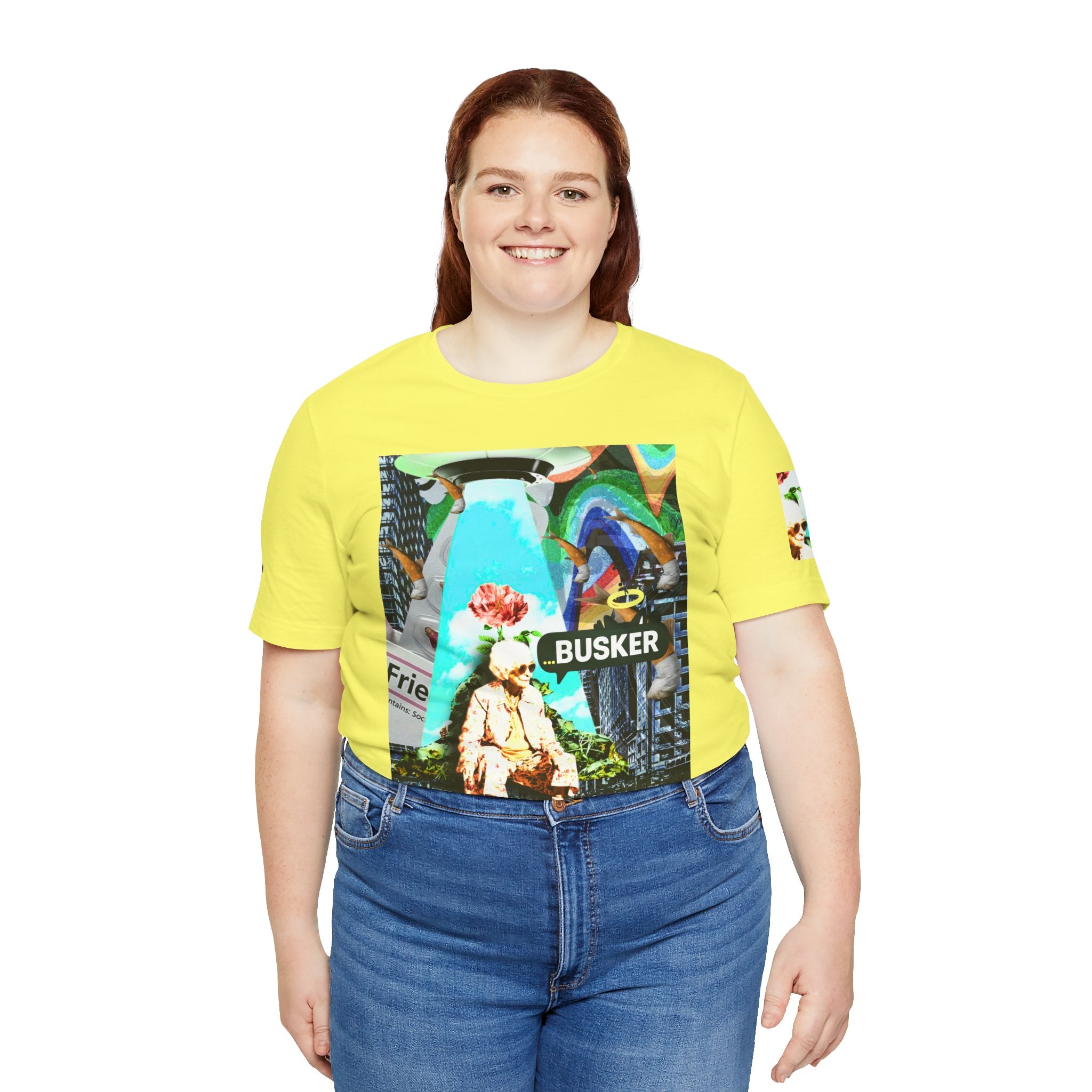 Street Art Busker Tee - Unisex Graphic Short Sleeve Shirt