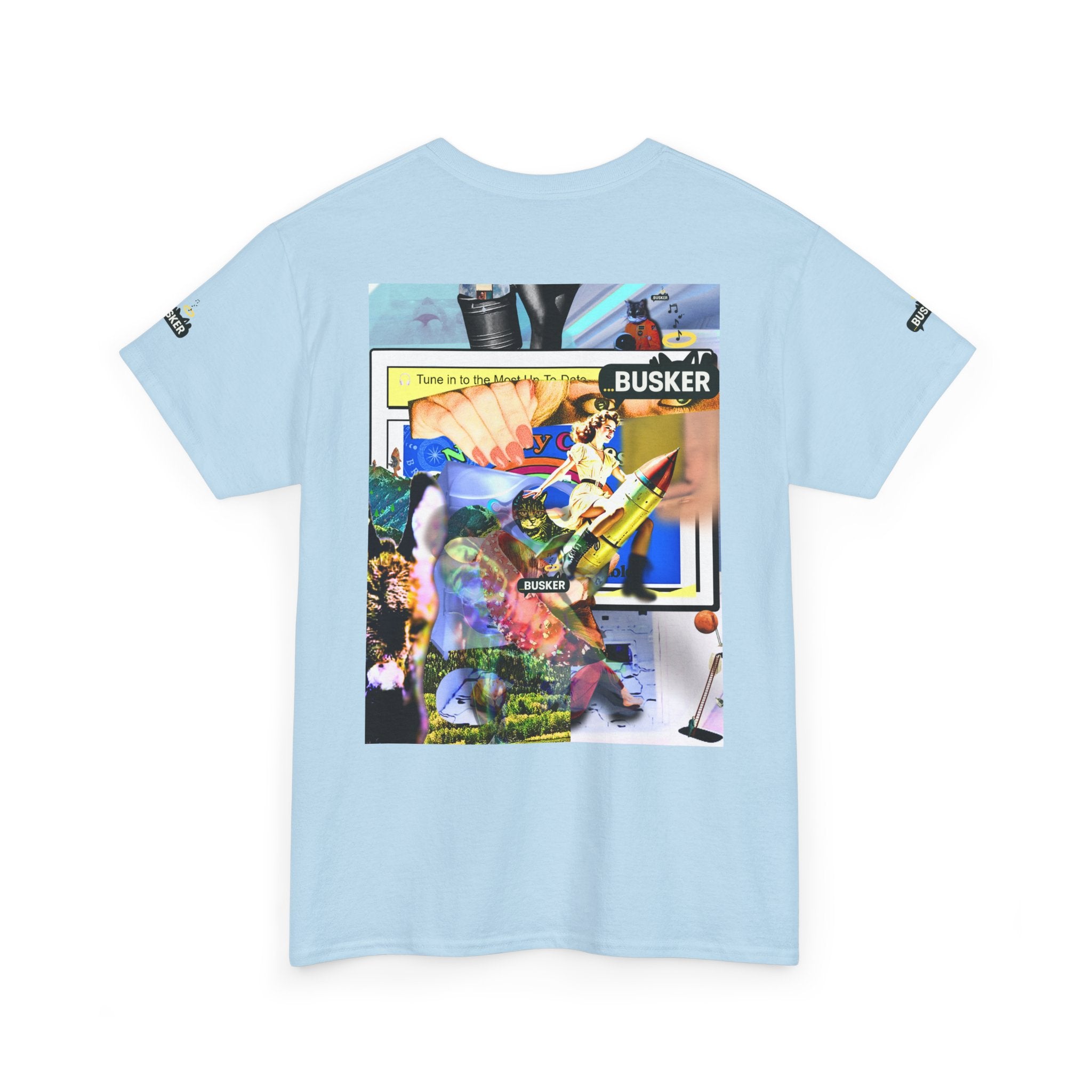 Cool Graphic Unisex Heavy Cotton Tee - 'Busker' Design