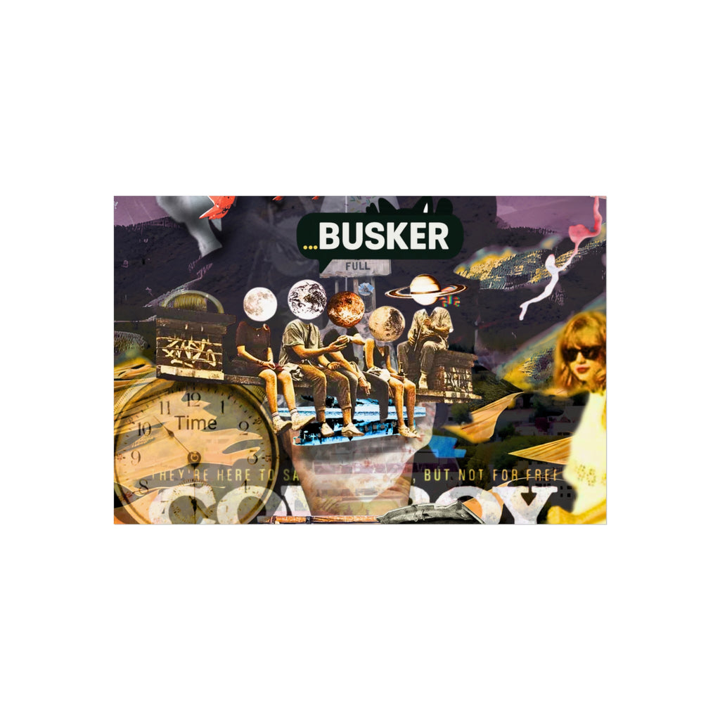 Vibrant Busker Fine Art Poster for Home Decor