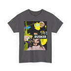 Artistic Unisex Heavy Cotton Tee - 'BUSKER' Graphic Design