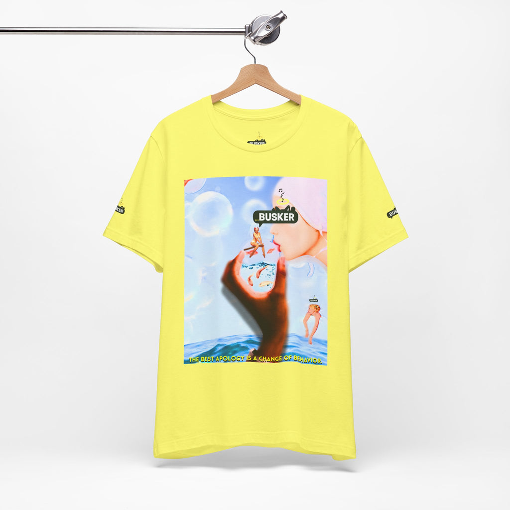 Busker Vibe Unisex Jersey Tee – Colorful Artistic Design for Summer Fun