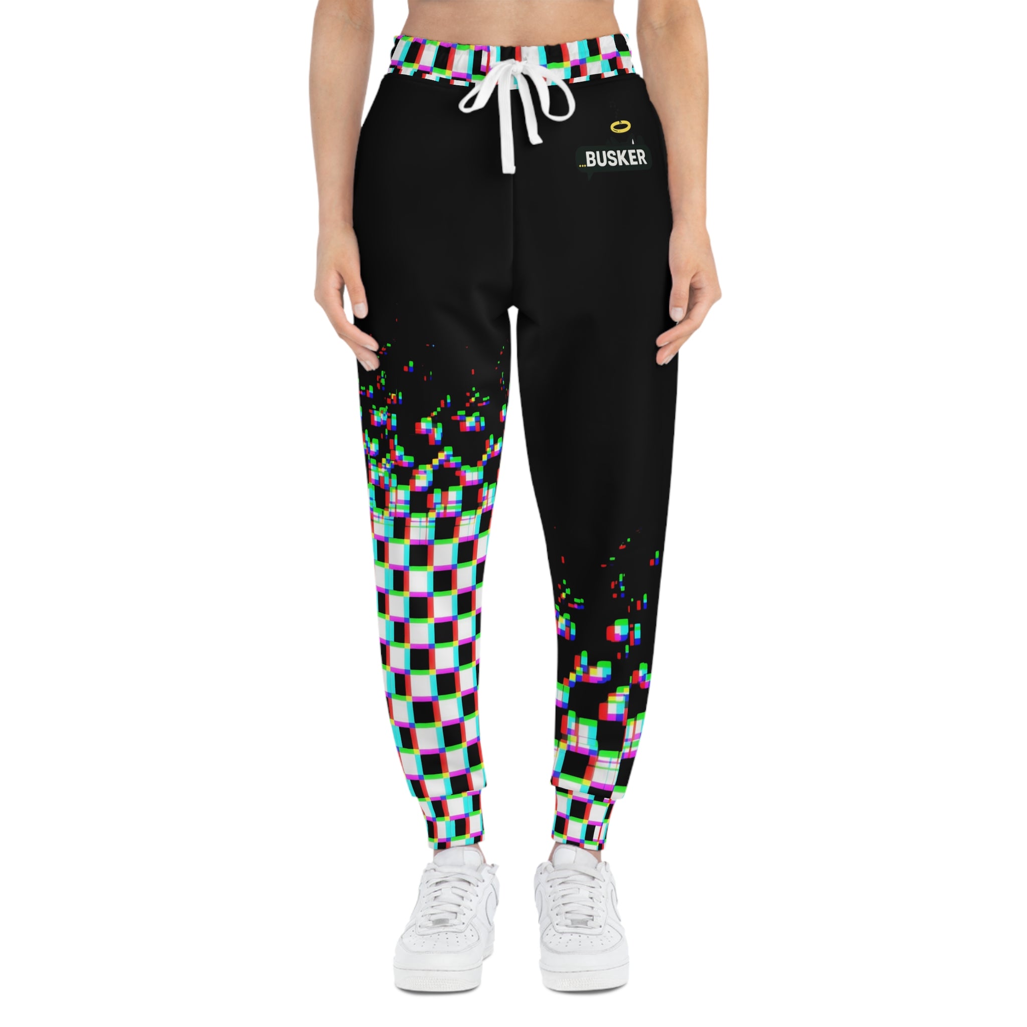 Trendy Athletic Joggers - Colorful Checkerboard Print, Comfort Wear for Athletes, Gifts for Fitness Lovers, Jogging Pants, Festival Fashion