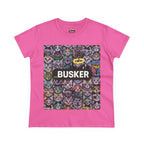 Colorful Cat Design Women's Tee, Casual Graphic Tee for Cat Lovers, Funny Gift for Friends, Summer Style, Unique Animal Art Shirt