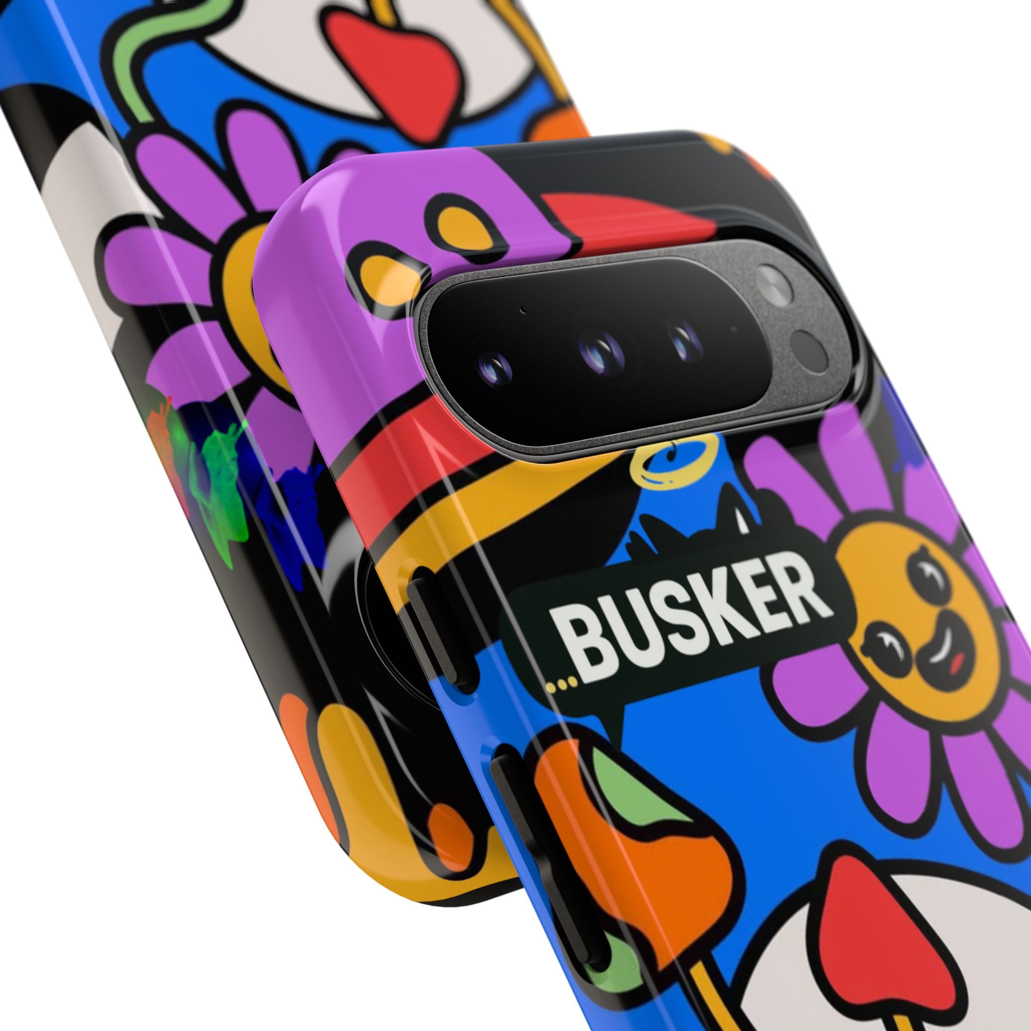 Colorful Phone Case, Cute Phone Accessories, Gift for Music Lovers, Fun Tech Gear, Unique Floral Design Case