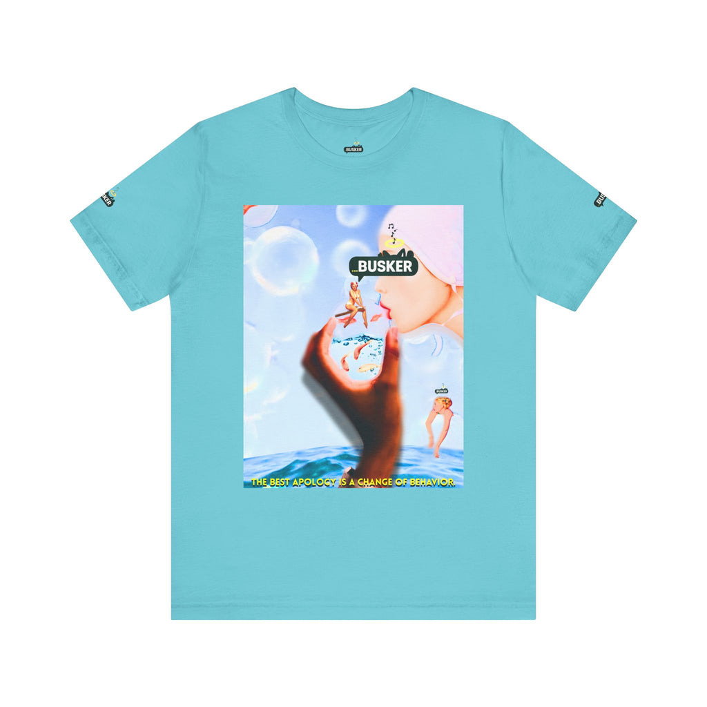 Busker Vibe Unisex Jersey Tee – Colorful Artistic Design for Summer Fun