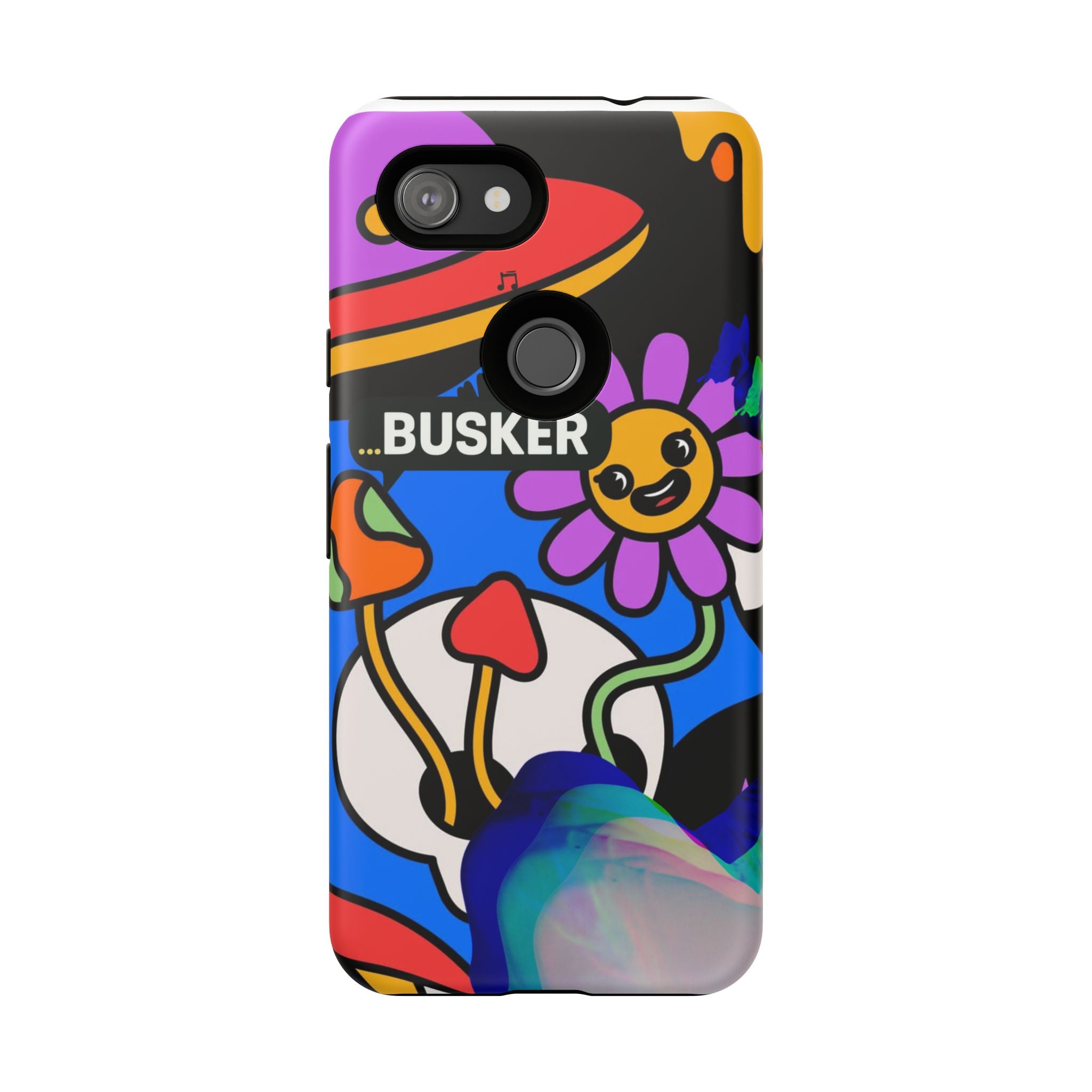 Colorful Phone Case, Cute Phone Accessories, Gift for Music Lovers, Fun Tech Gear, Unique Floral Design Case