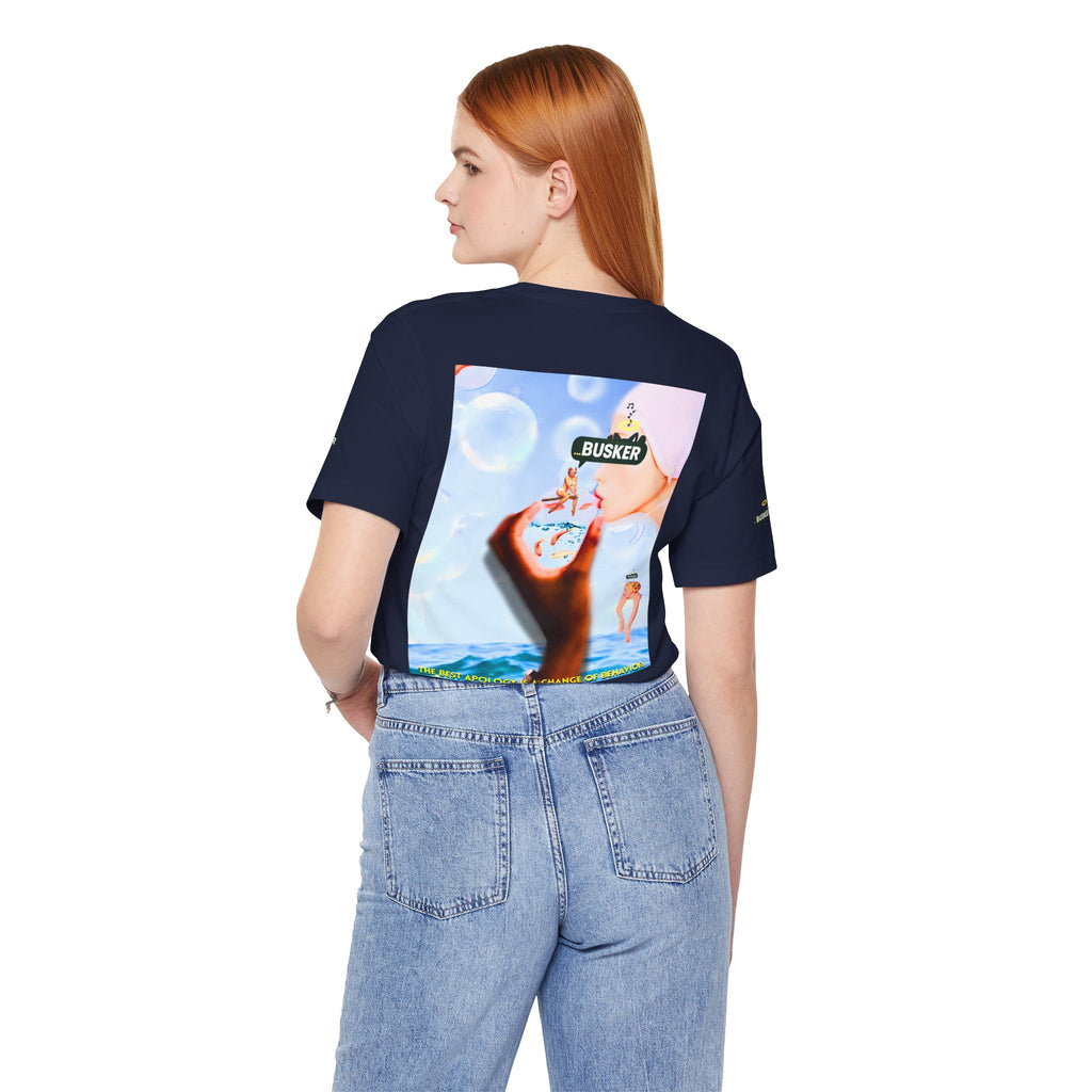 Busker Vibe Unisex Jersey Tee – Colorful Artistic Design for Summer Fun