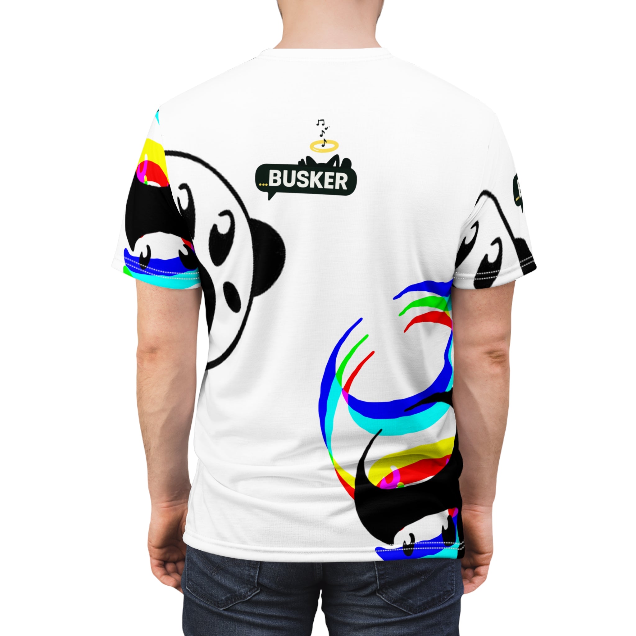 Rainbow Panda Unisex Tee, Fun Graphic T-Shirt for Animal Lovers, Stylish Casual Wear, Perfect Gift for Friends, Summer Fashion