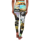 Busker High Waisted Yoga Leggings - Vibrant All-Over Print Activewear