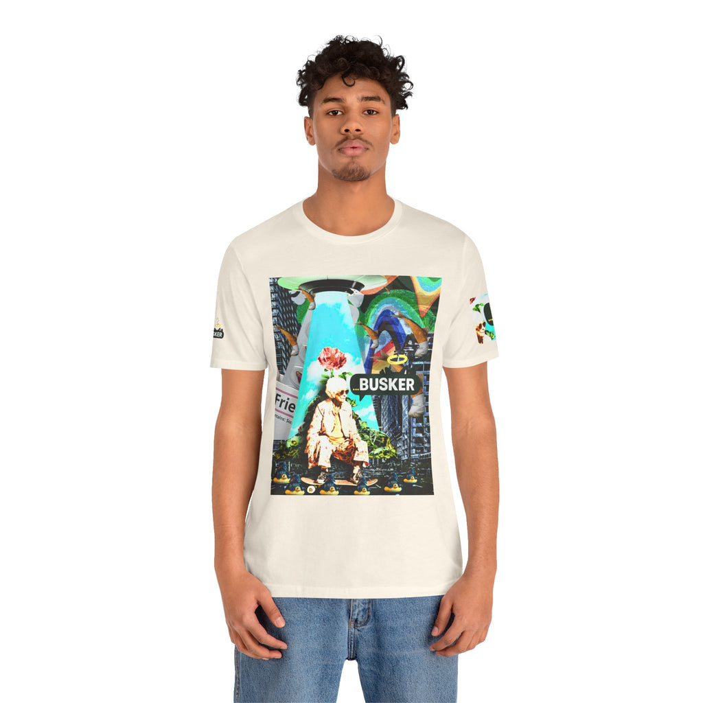 Street Art Busker Tee - Unisex Graphic Short Sleeve Shirt