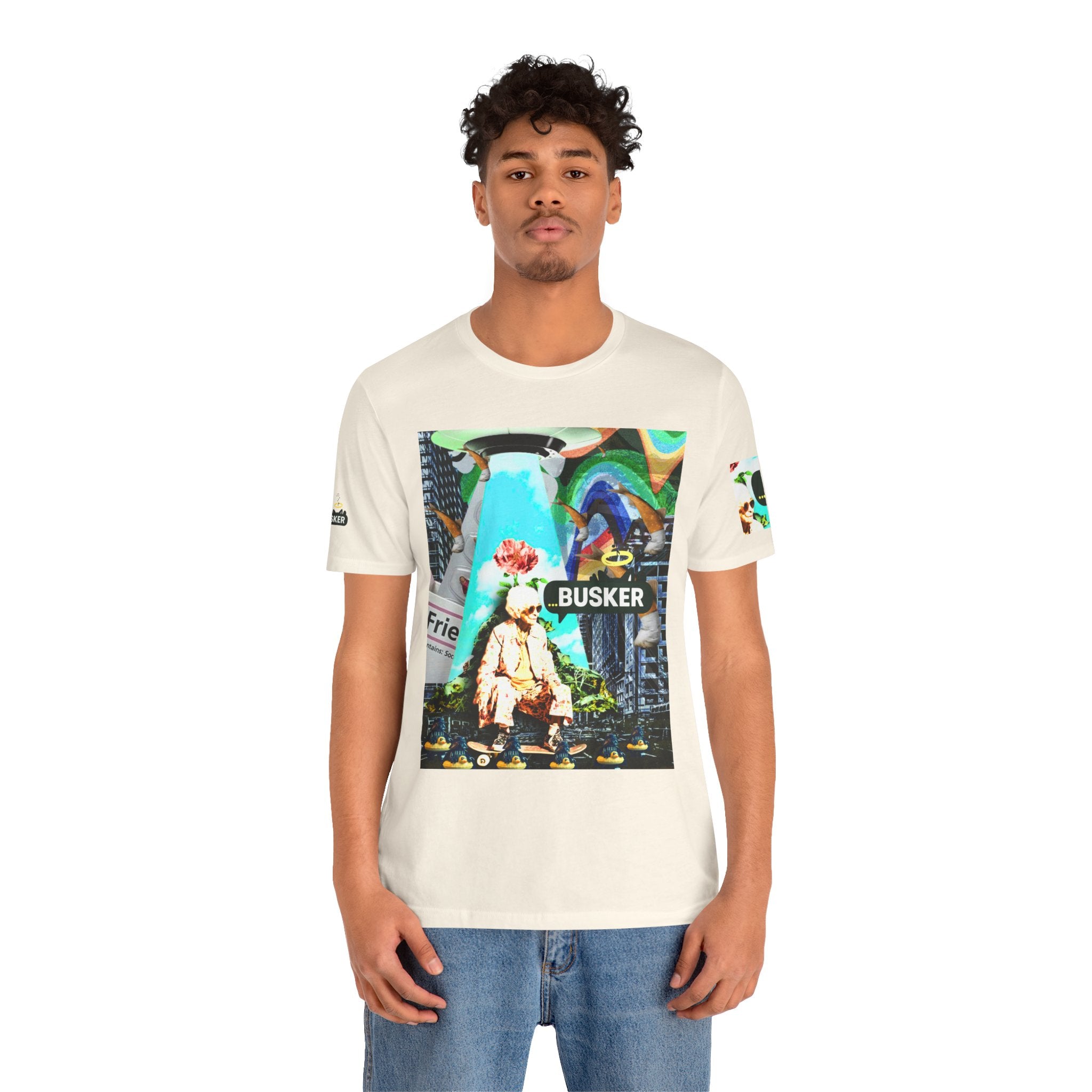 Street Art Busker Tee - Unisex Graphic Short Sleeve Shirt