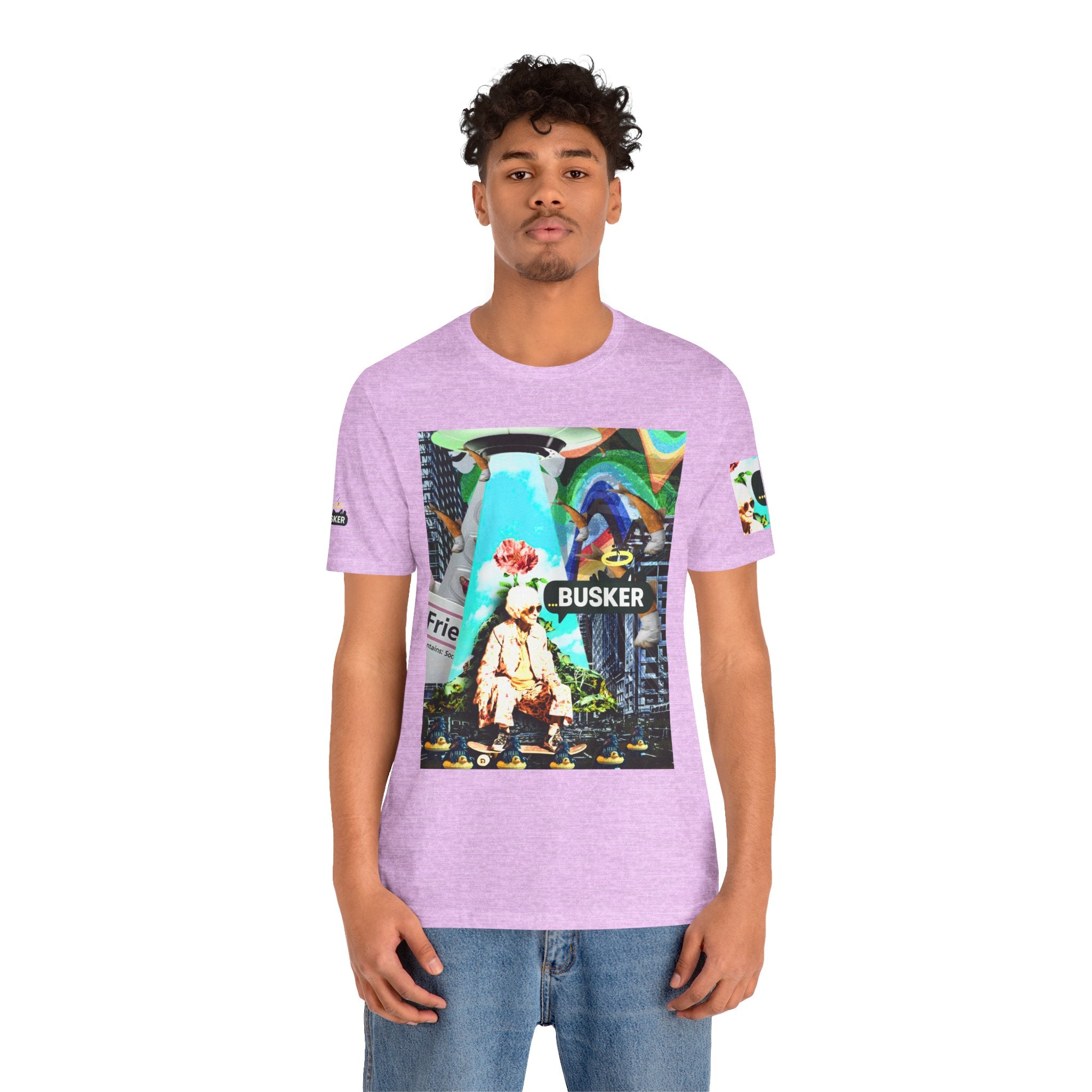 Street Art Busker Tee - Unisex Graphic Short Sleeve Shirt