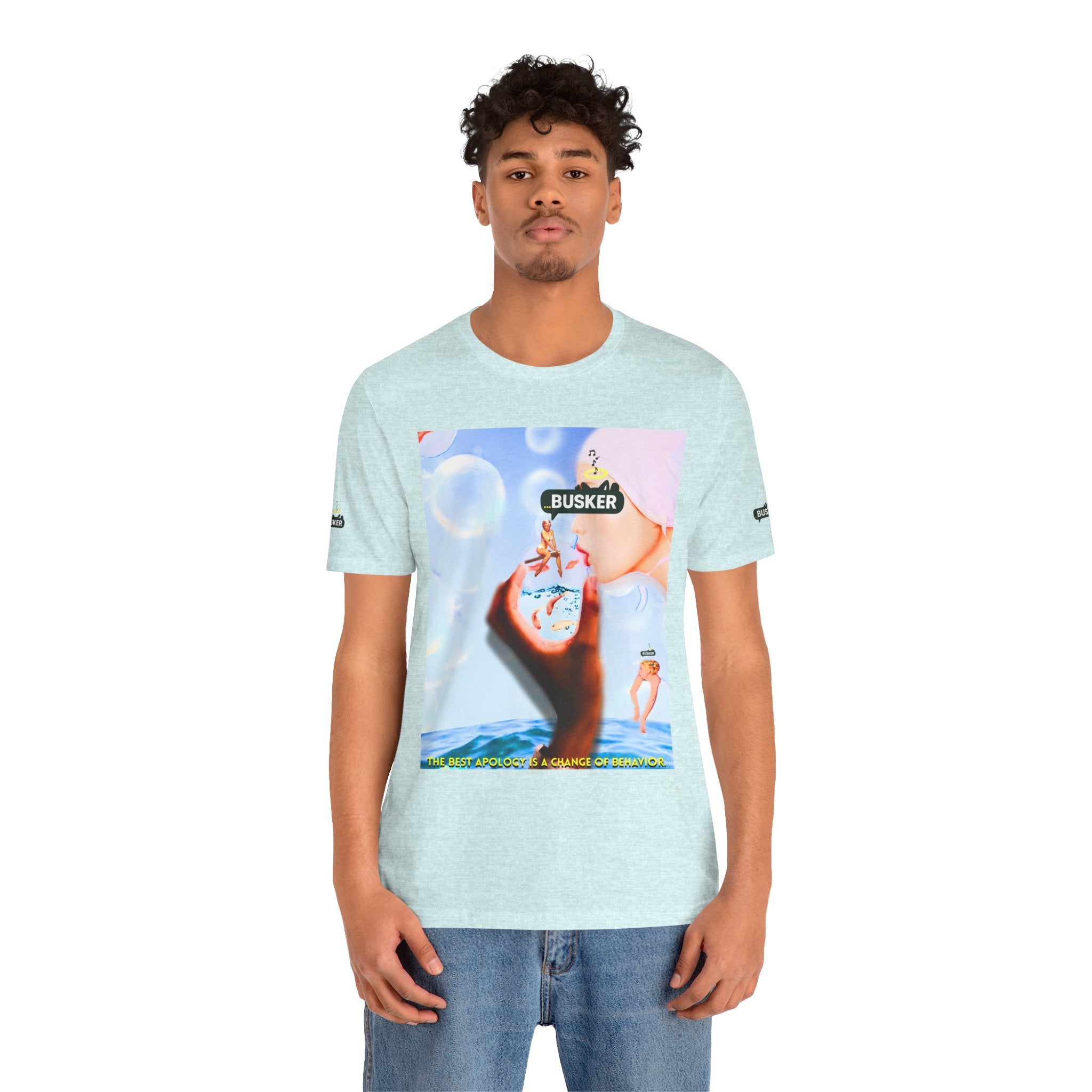 Busker Vibe Unisex Jersey Tee – Colorful Artistic Design for Summer Fun