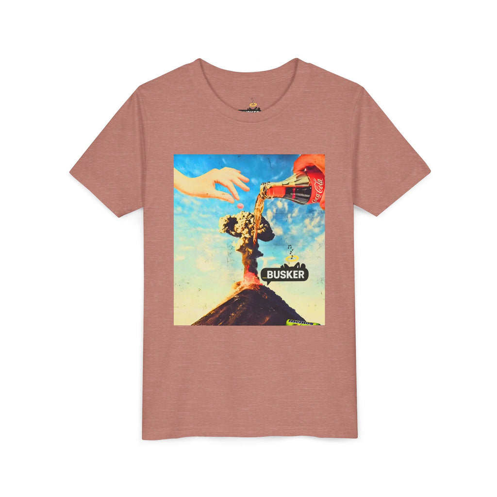 Busker Youth Short Sleeve Tee, Fun Summer Tee, Music Lover Gift, Kids Graphic T-Shirt, Festival Outfit, Creative Gift Idea