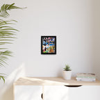 Busker Collage Matte Canvas Print — Framed Multi‑Color Wall Art