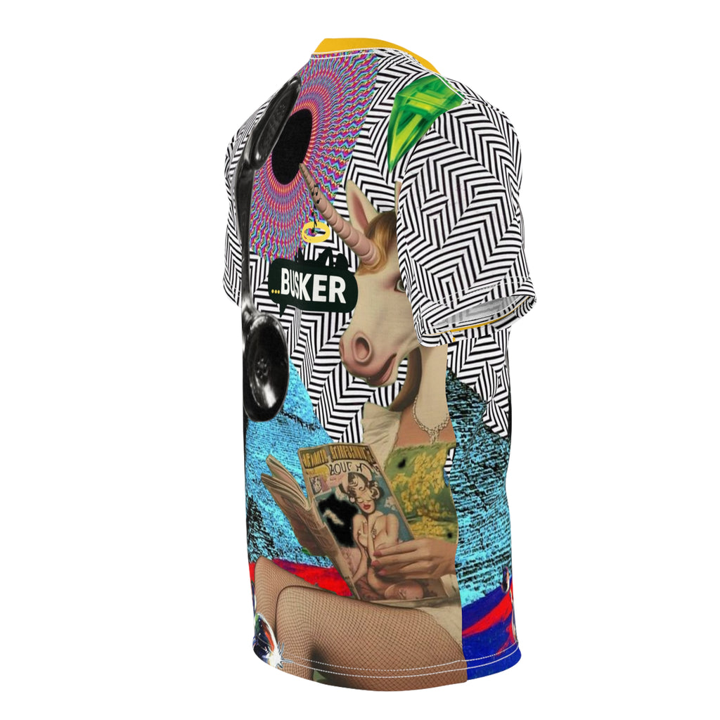 Vibrant Graphic Tee, Unisex Artistic Shirt, AOP T-Shirt for Bold Fashion, Unique Gift for Creatives, Streetwear Style, Fun Statement Tee