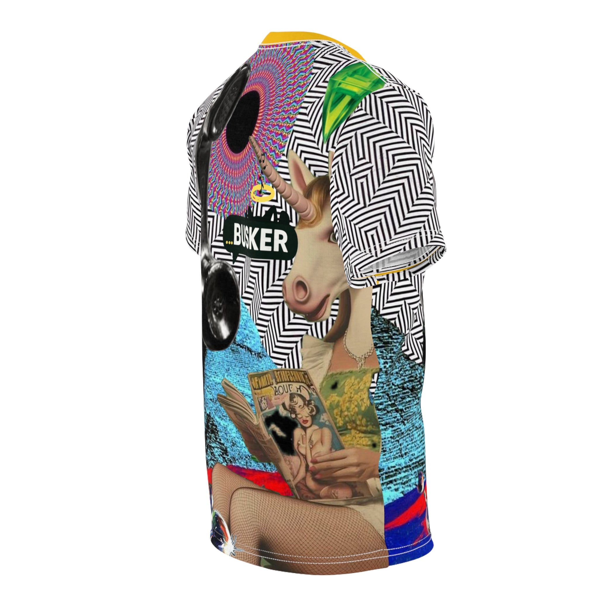 Vibrant Graphic Tee, Unisex Artistic Shirt, AOP T-Shirt for Bold Fashion, Unique Gift for Creatives, Streetwear Style, Fun Statement Tee