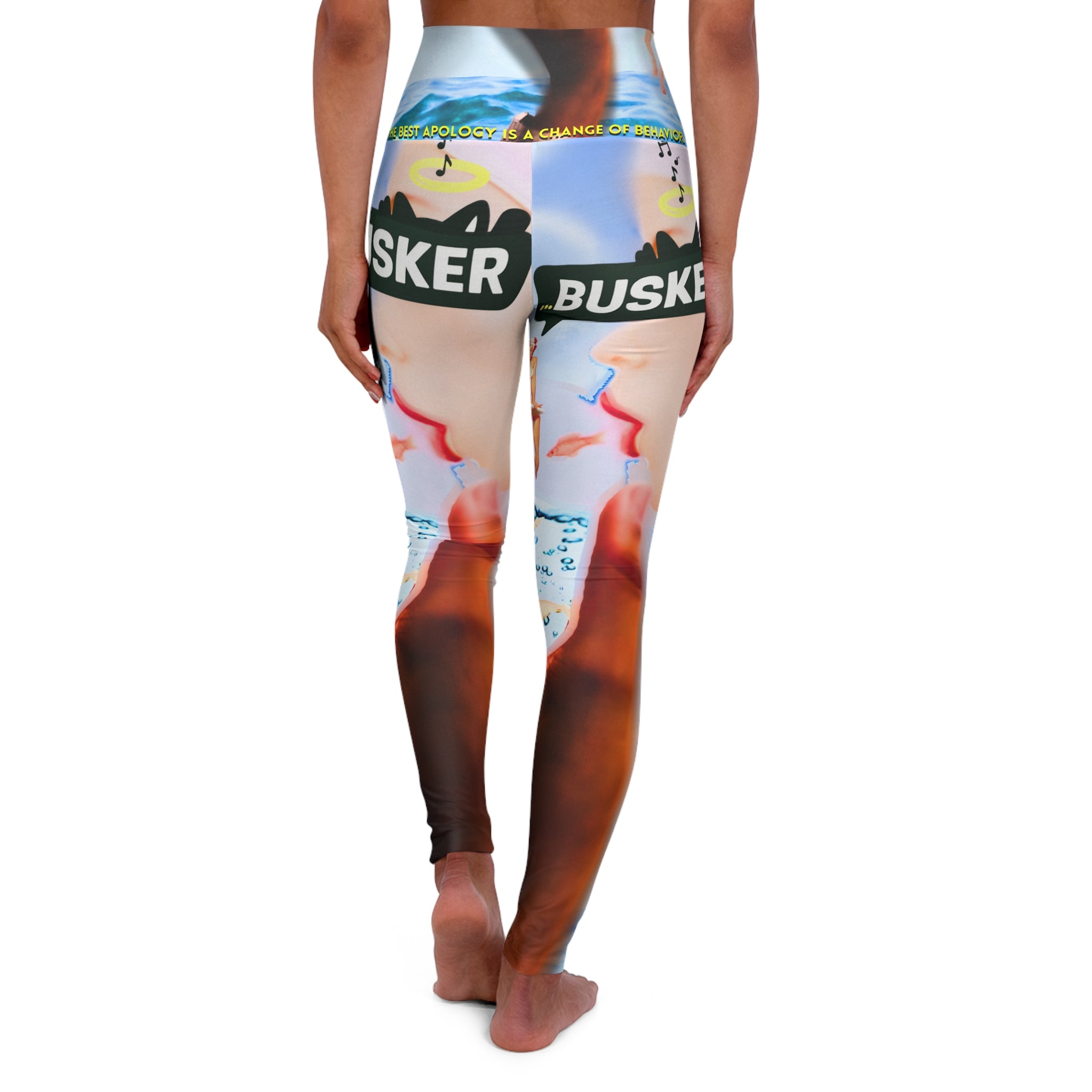 High Waisted Yoga Leggings (AOP)