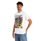 Busker Collage Graphic Tee — Vintage Music Poster Streetwear