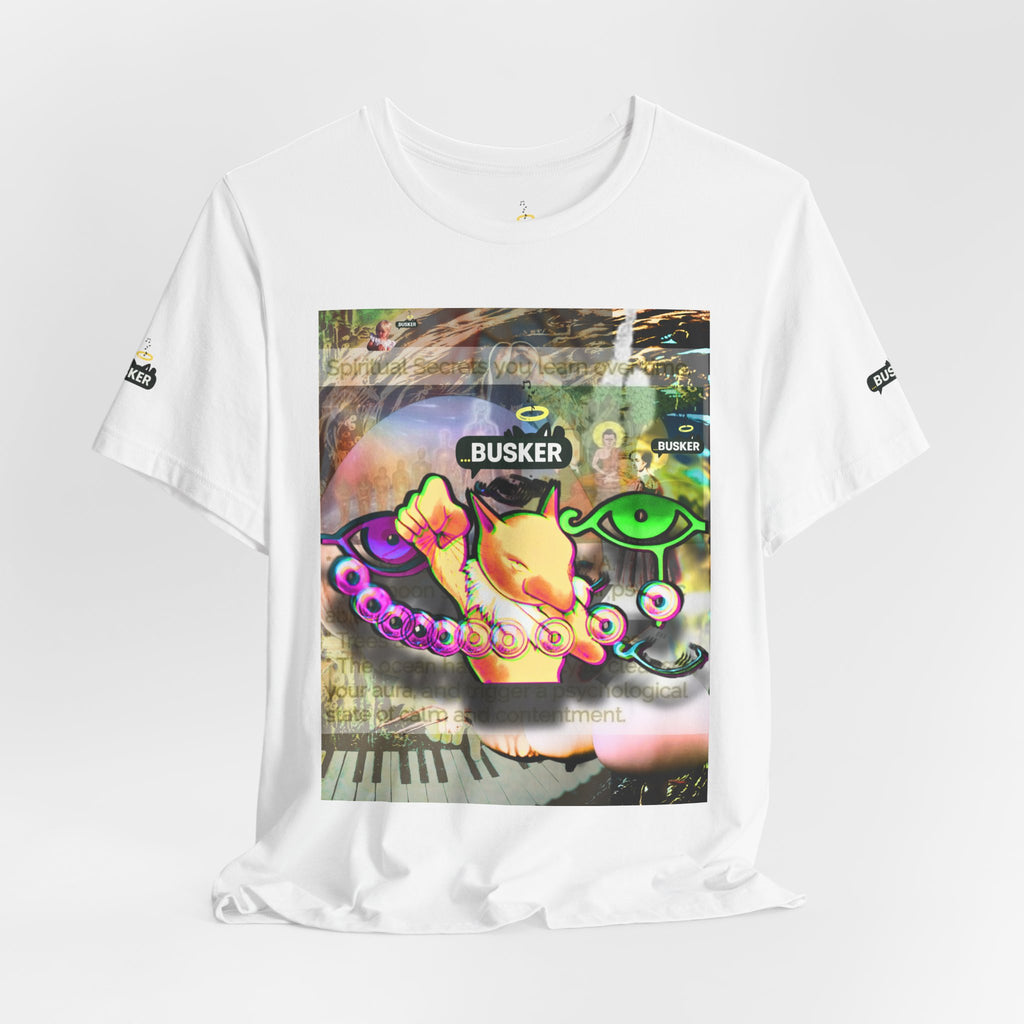 Vibrant Busker Art Tee for Creative Souls