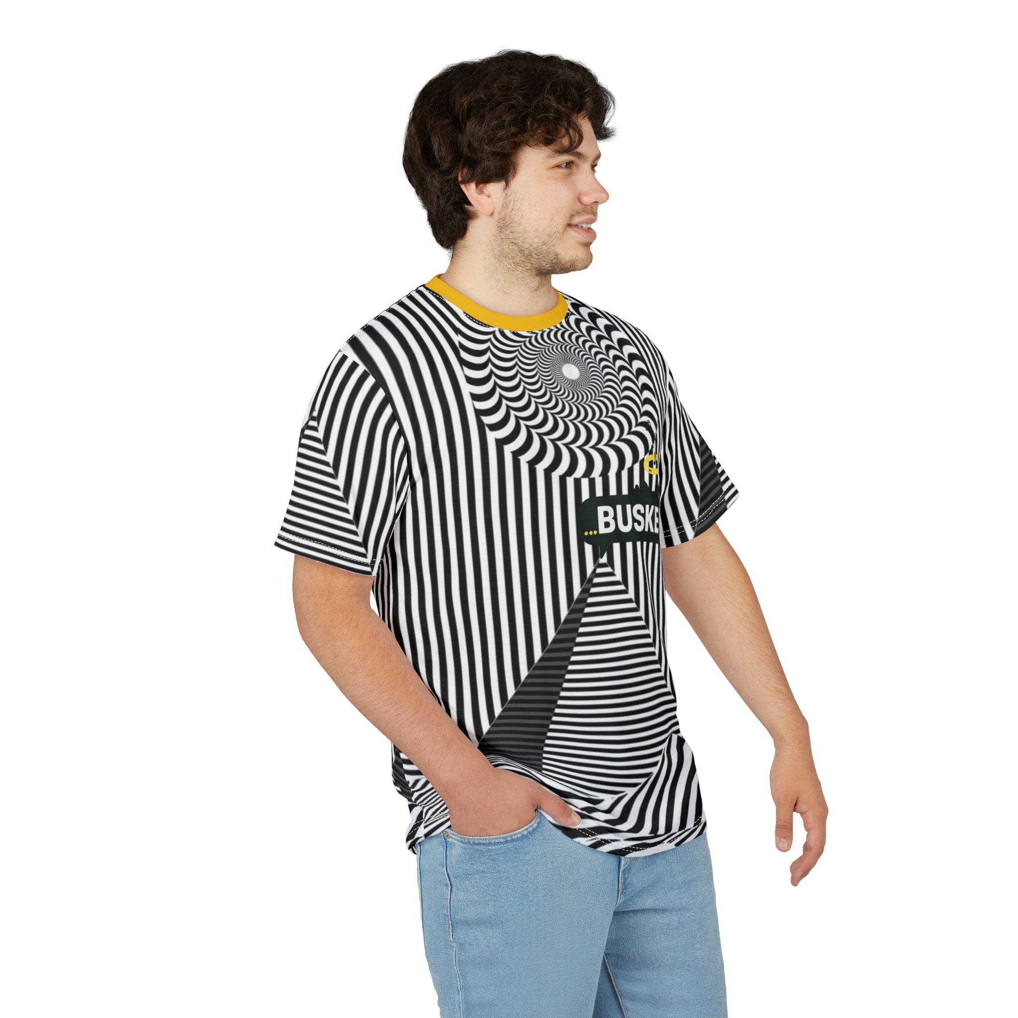 Psychedelic Unisex Cut & Sew Tee, Graphic Tee for Music Lovers, Unique Gift for Festivals, Trendy Streetwear, Perfect for Every Day