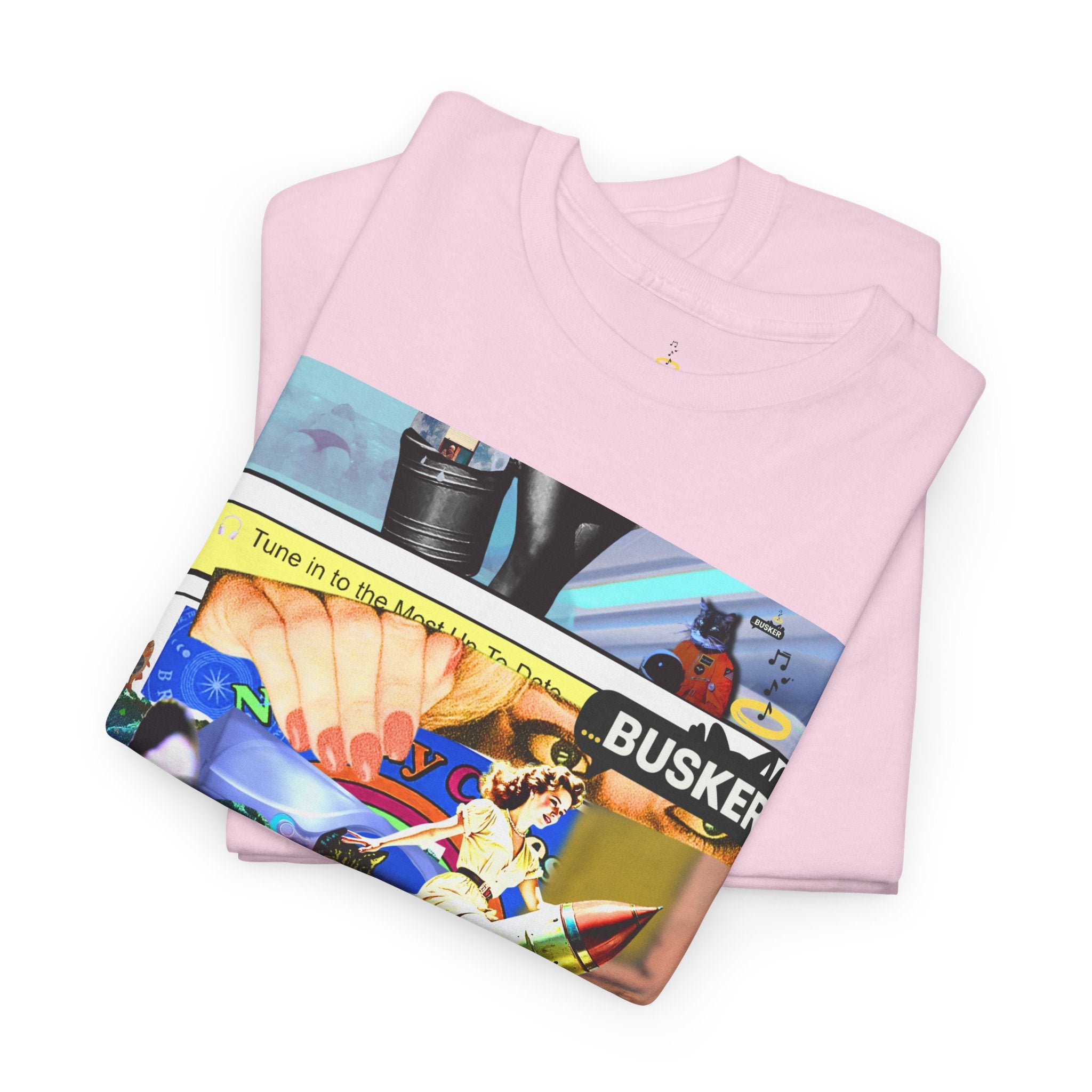 Cool Graphic Unisex Heavy Cotton Tee - 'Busker' Design