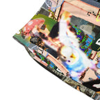 Men's Graphic Jogger Shorts - Vibrant Street Art Design